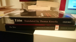Oxford and Penguin paperback versions of The Táin. 
